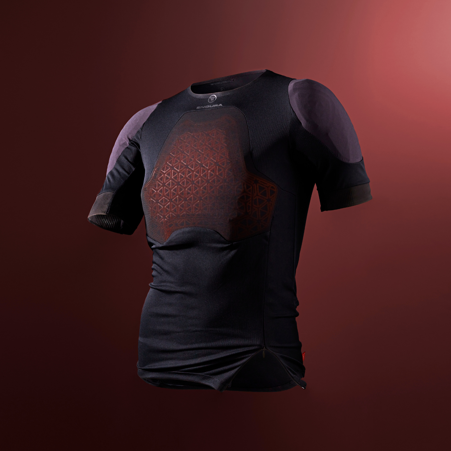 MT500 D3O® Ghost Base Layer - Black on a dark red background