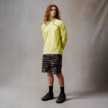 Unisex Corner L/S Tee - Celery