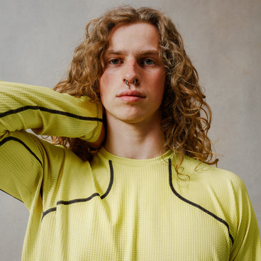 Unisex Corner L/S Tee - Celery