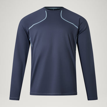 Unisex Corner L/S Tee - Obre Blue