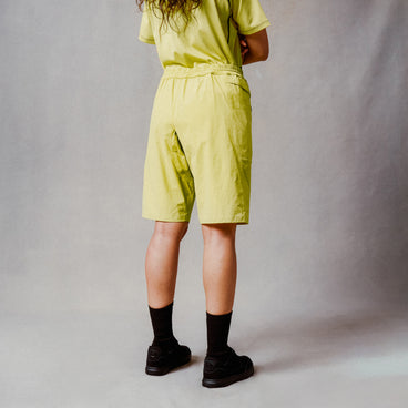 Unisex Corner Shorts With Liner - Celery