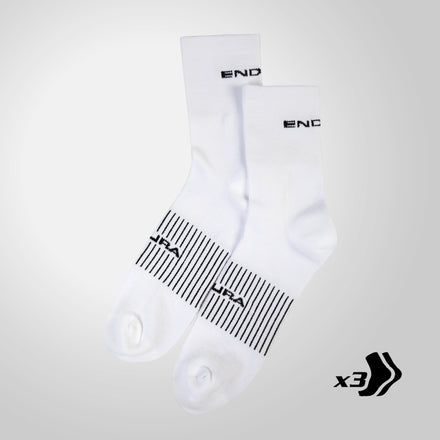 Coolmax® Race 3-Pack Socks - Mixed White