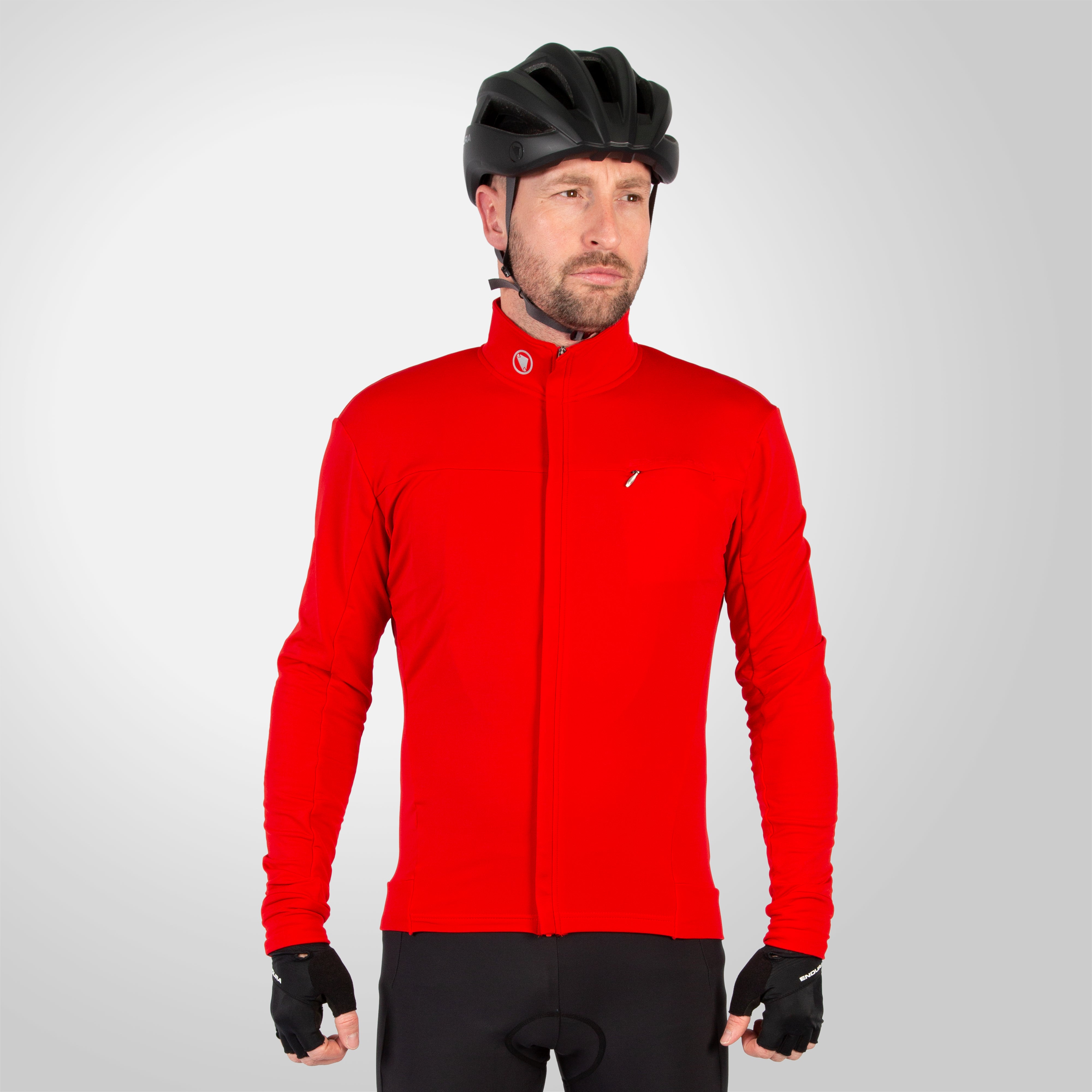 XSPEC スポーツウェア Men's Xtract Roubaix L/S Jersey - Red | Endura