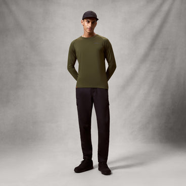 Men's Baabaa Blend L/S Base Layer - Olive-Green
