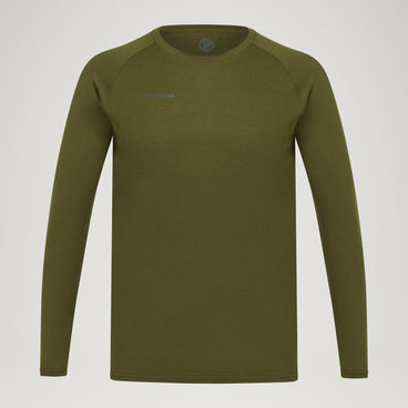 Men's Baabaa Blend L/S Base Layer - Olive-Green
