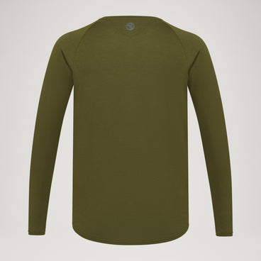 Men's Baabaa Blend L/S Base Layer - Olive-Green