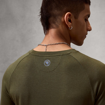 Men's Baabaa Blend L/S Base Layer - Olive-Green