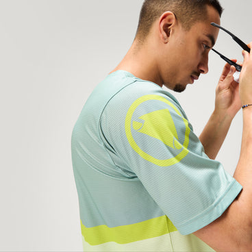 Men's SingleTrack Core Print S/S Tee - Loch Green