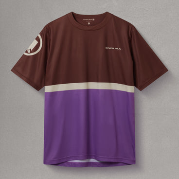 Men's SingleTrack Core Print S/S Tee - Endura Mahogany