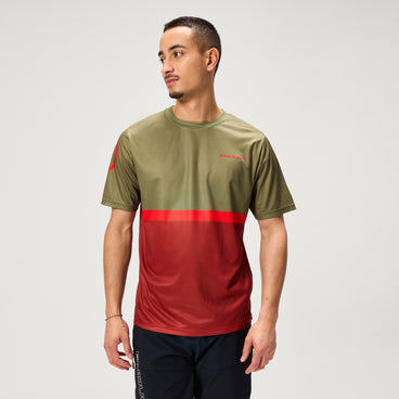 Men's SingleTrack Core Print S/S Tee - Tweed Green