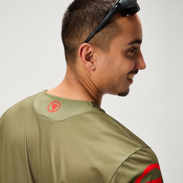 Men's SingleTrack Core Print S/S Tee - Tweed Green