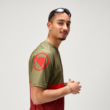 Men's SingleTrack Core Print S/S Tee - Tweed Green