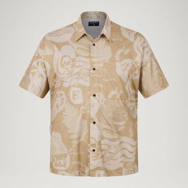Unisex AllTrack Ride S/S Resort Shirt - Sand