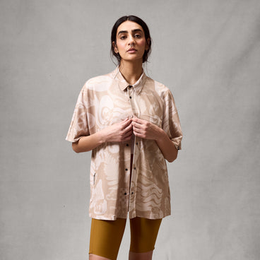 Unisex AllTrack Ride S/S Resort Shirt - Sand
