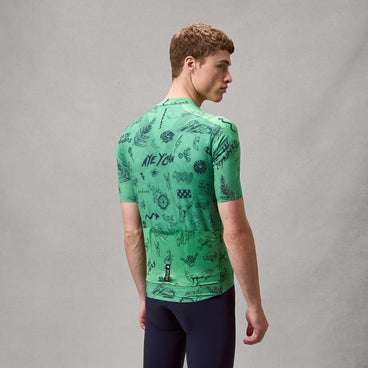 Men's Pro SL S/S Print Jersey - Emerald