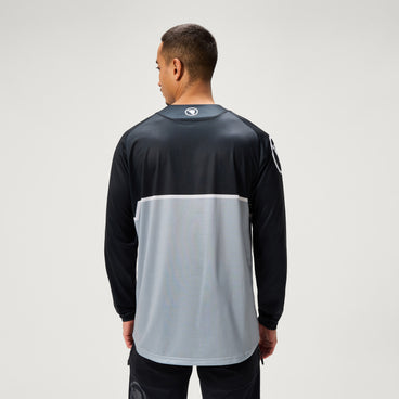 Men's SingleTrack Core Printed L/S Tee - Black