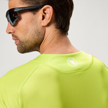 Men's SingleTrack Core Printed L/S Tee - Lime Green