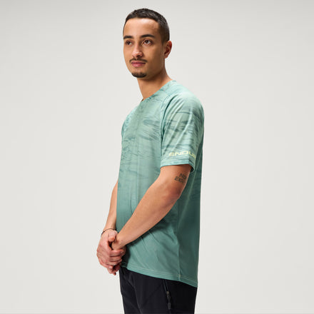 Men's Ltd Marble Print S/S Tee - Loch Green