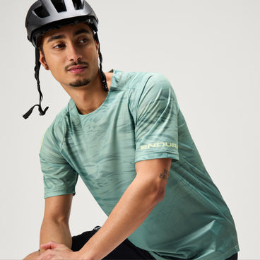 Men's Ltd Marble Print S/S Tee - Loch Green