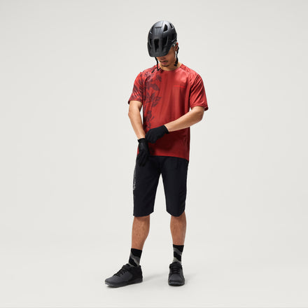 Men's Ltd Botanic Print S/S Tee - Brick Red