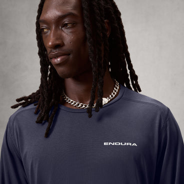 Men's Loop L/S Tech Tee - Carbon Grey
