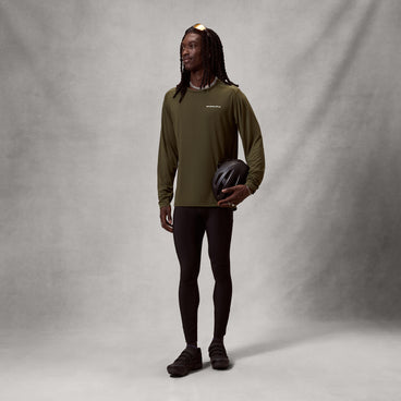 Men's Loop L/S Tech Tee - Olive Green
