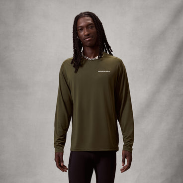 Men's Loop L/S Tech Tee - Olive Green