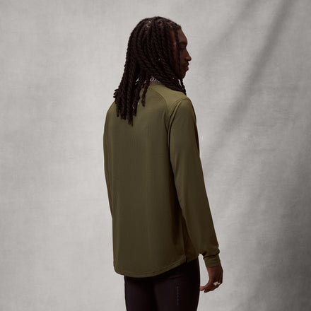 Men's Loop L/S Tech Tee - Olive Green