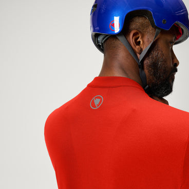 Men's Loop S/S Zipped Jersey - Flame Red