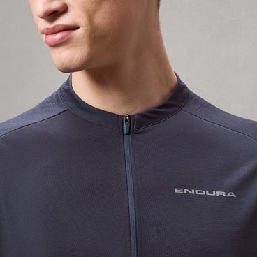 Men's Loop S/S Zipped Jersey - Carbon Grey