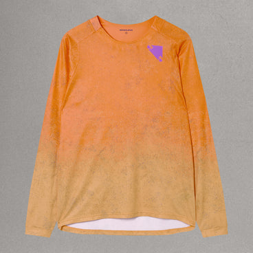 Men's SingleTrack L/S Print Tee - Endura Orange