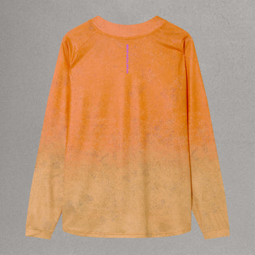 Men's SingleTrack L/S Print Tee - Endura Orange