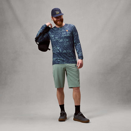 Men's SingleTrack L/S Print Tee - Carbon Grey