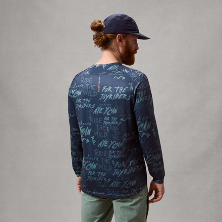 Men's SingleTrack L/S Print Tee - Carbon Grey