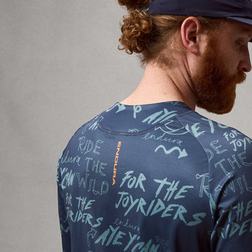 Men's SingleTrack L/S Print Tee - Carbon Grey