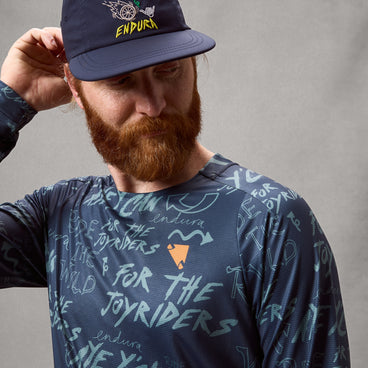 Men's SingleTrack L/S Print Tee - Carbon Grey