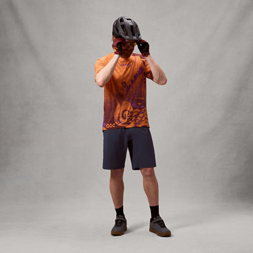Men's SingleTrack S/S Print Tee - Endura Orange