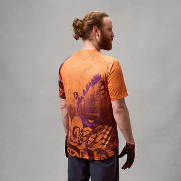Men's SingleTrack S/S Print Tee - Endura Orange