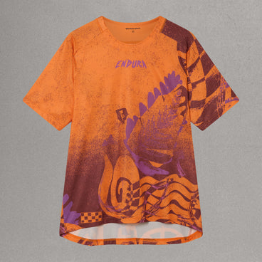 Men's SingleTrack S/S Print Tee - Endura Orange