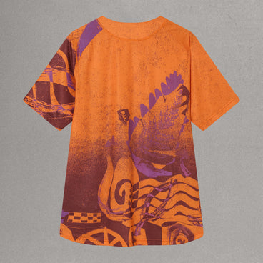 Men's SingleTrack S/S Print Tee - Endura Orange