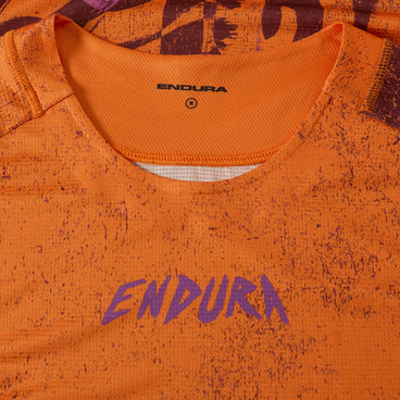 Men's SingleTrack S/S Print Tee - Endura Orange