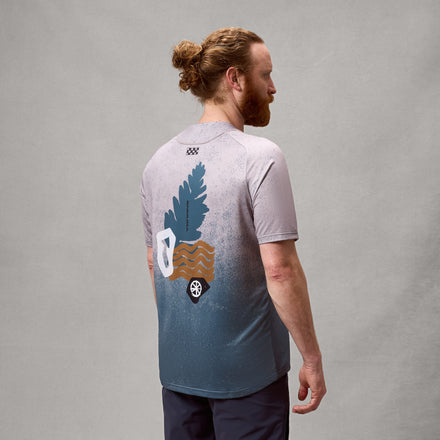 Men's SingleTrack S/S Print Tee - Titanium