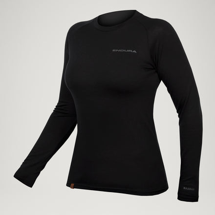 Women's BaaBaa Blend L/S Base Layer - Black