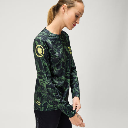Women's Ltd Floral L/S Tee - Black