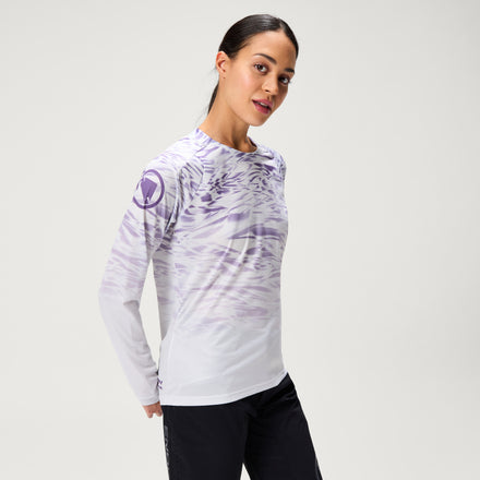 Women's Ltd Marble Print L/S Tee - Heather