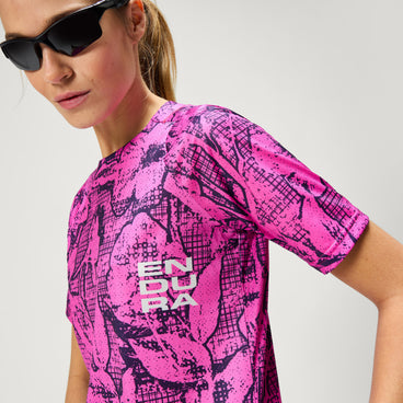 Women's Ltd Grid Floral S/S Tee - Pink Pop