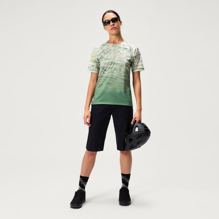 Women's Ltd Marble Print S/S Tee - Machair Green