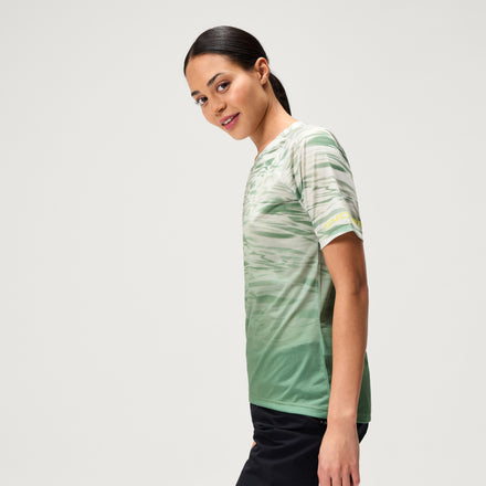 Women's Ltd Marble Print S/S Tee - Machair Green