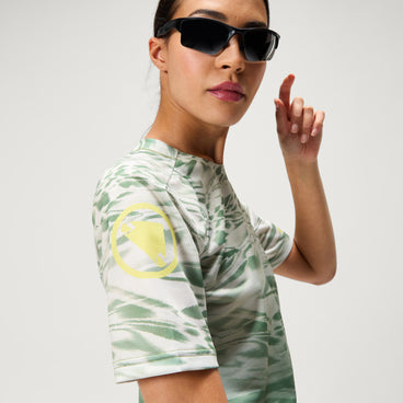 Women's Ltd Marble Print S/S Tee - Machair Green