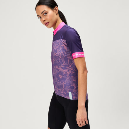 Women's FS260 Floral S/S Jersey - Bramble
